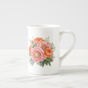 Blumenmuster  porzellantasse