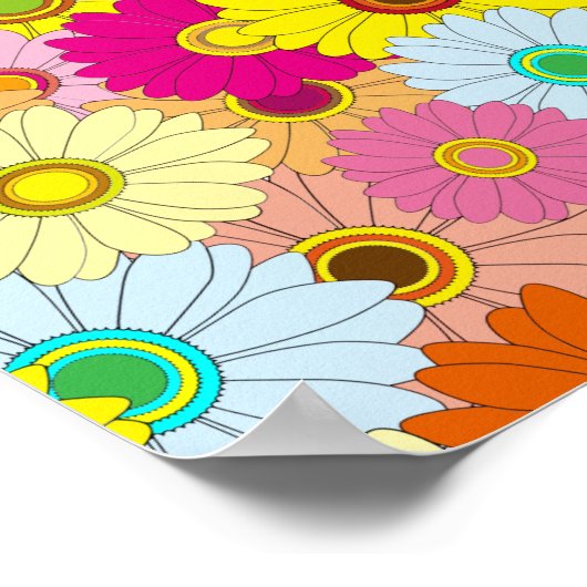 Blumenmuster Poster (Ecke)