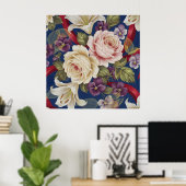 Blumenmuster Poster (Heimbüro)