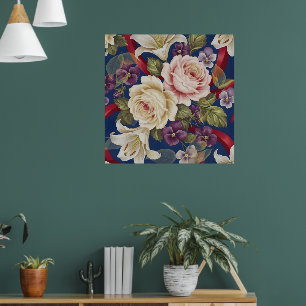 Blumenmuster Poster