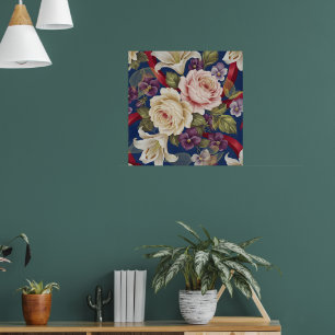 Blumenmuster Poster