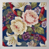 Blumenmuster Poster (Vorne)