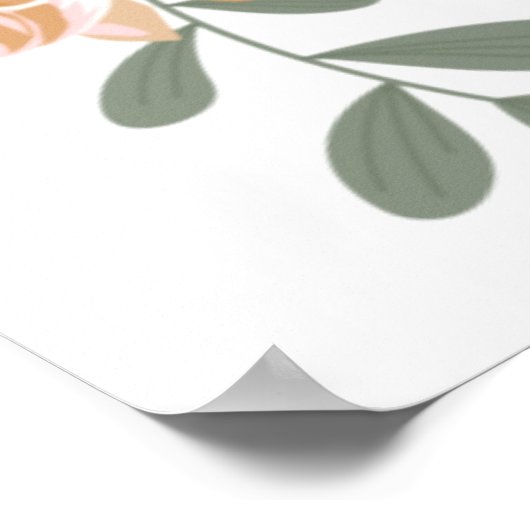Blumenmuster-Poster Poster (Ecke)
