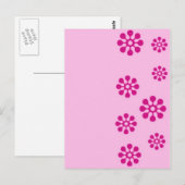 Blumenmuster Postkarte (Vorne/Hinten)