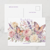 Blumenmuster Postkarte (Vorne/Hinten)