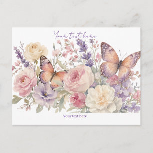 Blumenmuster Postkarte