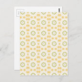 Blumenmuster Postkarte (Vorne/Hinten)