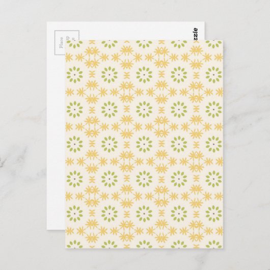 Blumenmuster Postkarte (Vorne/Hinten)