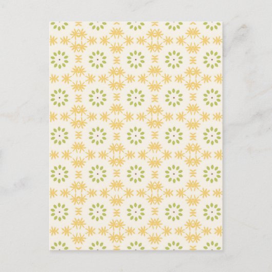 Blumenmuster Postkarte (Vorderseite)