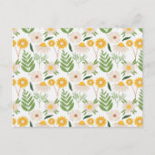 Blumenmuster Postkarte (Vorderseite)