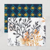 Blumenmuster Postkarte (Vorne/Hinten)