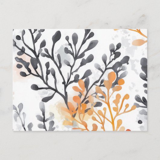 Blumenmuster Postkarte (Vorderseite)
