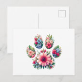 Blumenmuster Print Feiertagspostkarte (Vorne/Hinten)