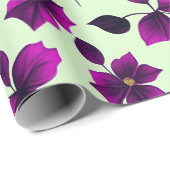 Blumenmuster Pua Melia Blume Geschenkpapier (Rolleneckpunkt)