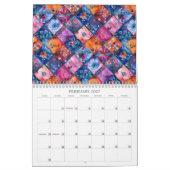 Blumenmuster-Quilt-Wall-Kalender Kalender (Feb 2027)