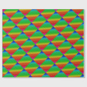 Blumenmuster Rainbow Herbsthochzeit Geschenkpapier (Flach)