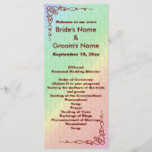 Blumenmuster Rainbow Herbsthochzeit Programm (Vorderseite)