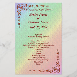 Blumenmuster Rainbow Herbstwochenprogramm