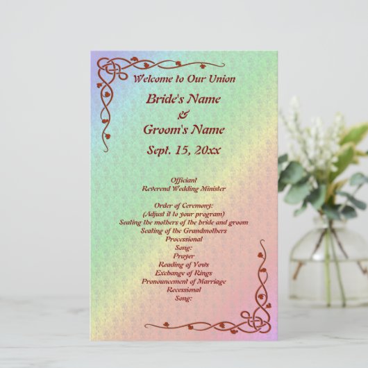 Blumenmuster Rainbow Herbstwochenprogramm (Stehend Vorderseite)