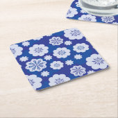 Blumenmuster Rechteckiger Pappuntersetzer (angewinkelt)