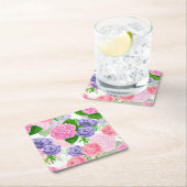 Blumenmuster Rechteckiger Pappuntersetzer (Vor Ort)