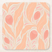 Blumenmuster Rechteckiger Pappuntersetzer (Vorderseite)