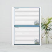 Blumenmuster Rezeptionsseiten für Recipe Binder (Stehend Vorderseite)