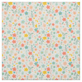 Blumenmuster Rosa Blau Gelbe Blumen Craft Muster Stoff (Muster)