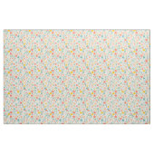 Blumenmuster Rosa Blau Gelbe Blumen Craft Muster Stoff (Fat Quarter (45,7 x 55,9 cm))