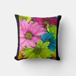 Blumenmuster Rosa Blau Kissen