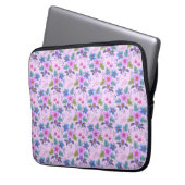 Blumenmuster Rosa Blau Violette Blumen-36841 Laptopschutzhülle (Vorderseite Links)