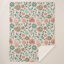 Blumenmuster rosa, braun