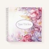 Blumenmuster Rosa Farbe und Creme Notizblock (Vorderseite)