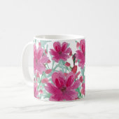 Blumenmuster rosa kaffeetasse (Vorderseite Links)