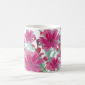 Blumenmuster rosa kaffeetasse (Mittel)