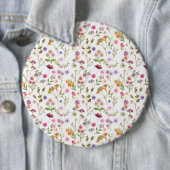 Blumenmuster - rosa, lila, grün button (Beispiel)