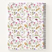 Blumenmuster - rosa, lila, grün notizblock (Rückseite)