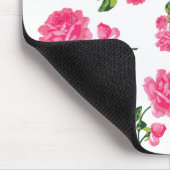 Blumenmuster: Rosa Rosen Mousepad (Ecke)
