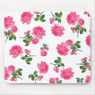 Blumenmuster: Rosa Rosen Mousepad