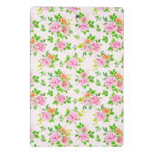 Blumenmuster-Rose-Blume mit Muster für grüne Blätt Mini Klemmbrett (Rückseite)