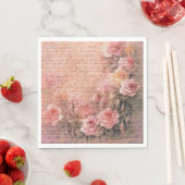 Blumenmuster-Rose Dekoupage Antiquitäten Handschri Serviette (Beispiel)