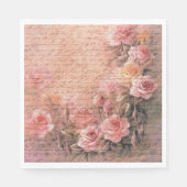 Blumenmuster-Rose Dekoupage Antiquitäten Handschri Serviette (Vorderseite)