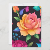 Blumenmuster Rose Einladung (Vorderseite)