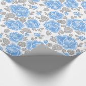 Blumenmuster. Rose für Wasserfarben /2 Geschenkpapier (Ecke)