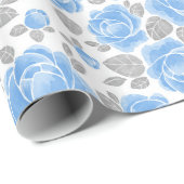Blumenmuster. Rose für Wasserfarben /2 Geschenkpapier (Rolleneckpunkt)
