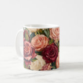Blumenmuster Rosen Kaffeetasse (Vorderseite Links)