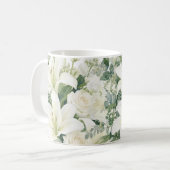 Blumenmuster Rosen Kaffeetasse (Vorderseite Links)