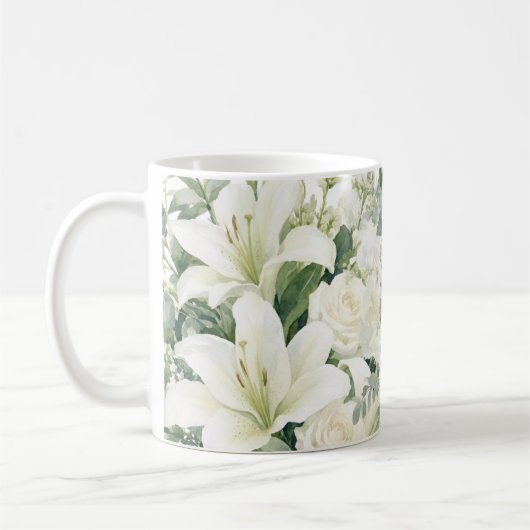 Blumenmuster Rosen Kaffeetasse (Links)