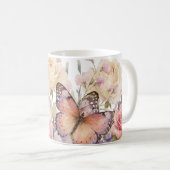 Blumenmuster Rosen Kaffeetasse (VorderseiteRechts)