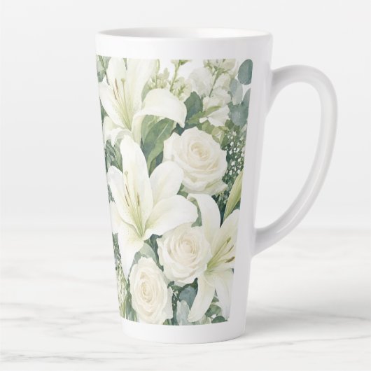 Blumenmuster Rosen Milchtasse (Rechts)